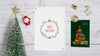 Decorative Christmas Card Mockup Psd