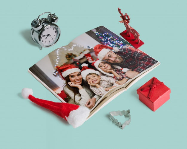 Decorative Christmas Magazine Mockup Psd