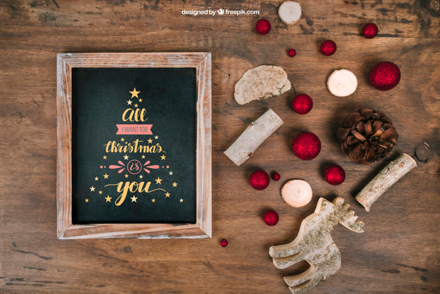 Decorative Christmas Mockup Psd