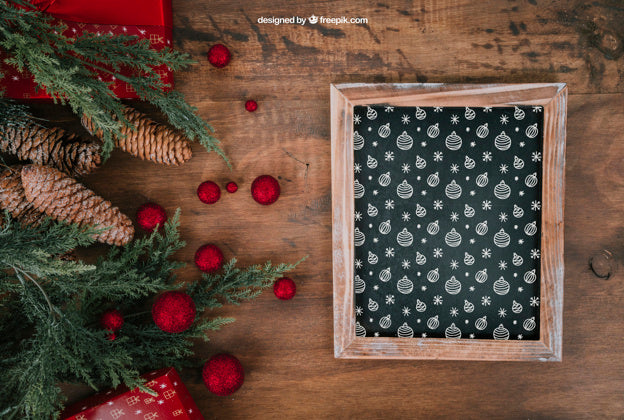 Decorative Christmas Mockup Psd