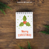 Decorative Christmas Mockup With Notepad And Mistletoe Psd