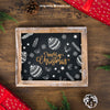 Decorative Christmas Mockup With Slate And Presents Psd