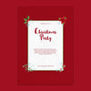 Decorative Christmas Party Poster Mockup Psd