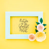 Decorative Floral Frame With Quotation Psd
