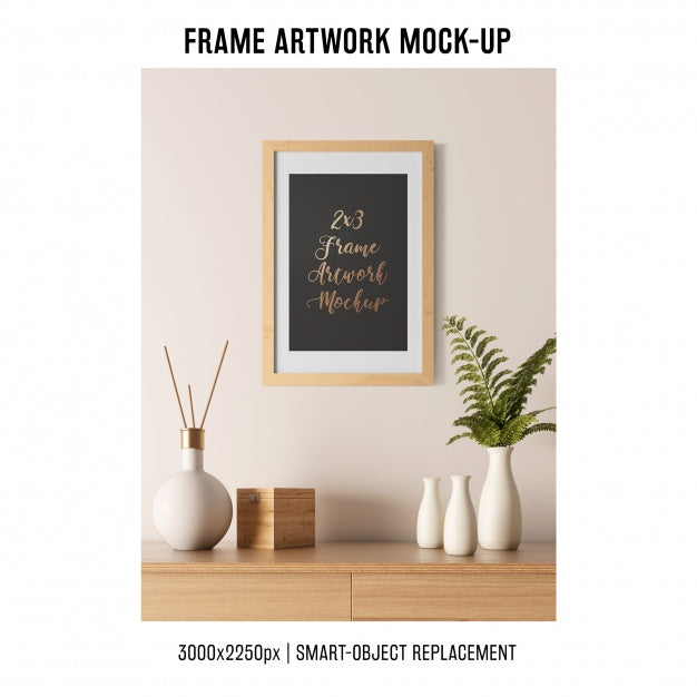 Decorative Frame Artwork Mockup Psd