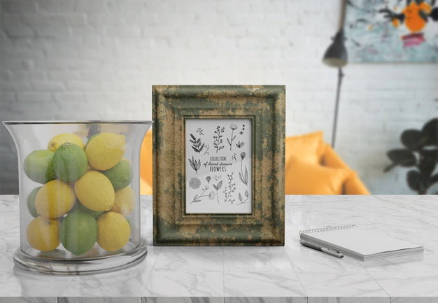 Decorative Frame Mockup On Table At Home Psd