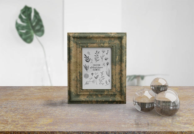 Decorative Frame Mockup On Table At Home Psd