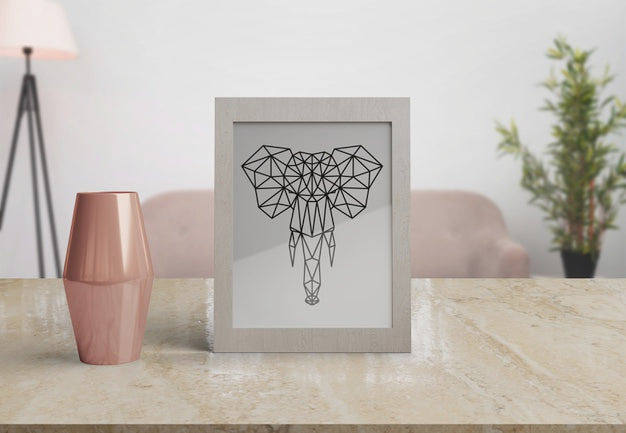 Decorative Frame Mockup On Table At Home Psd