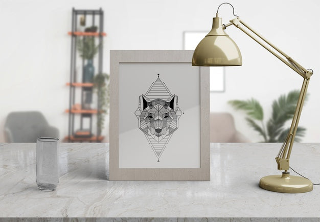 Decorative Frame Mockup On Table At Home Psd