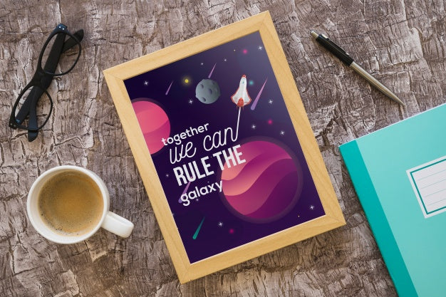 Decorative Frame Mockup With Quote Concept Psd