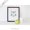 Decorative Frame With An Apple And A Cup Psd