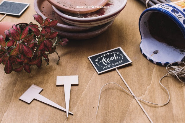 Decorative Gardening Mockup Psd