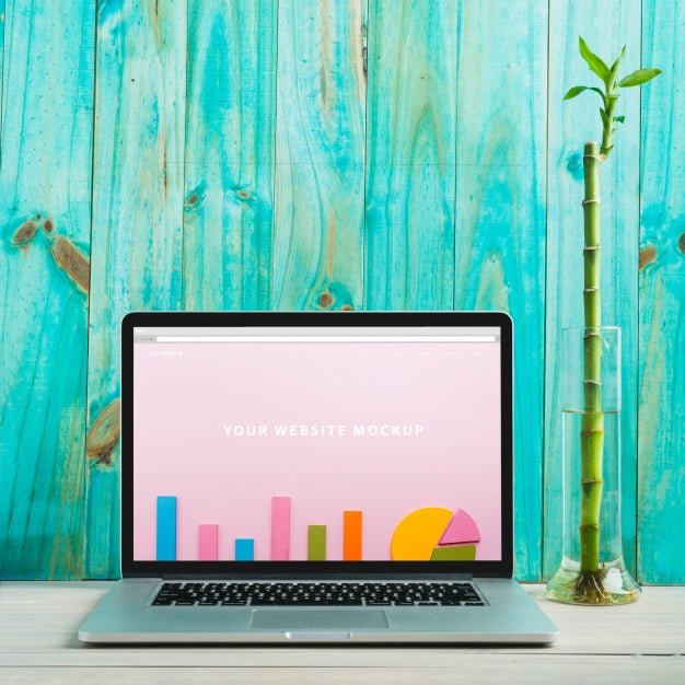 Decorative Laptop Mockup Psd