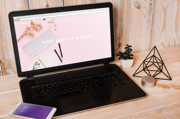 Decorative Laptop Mockup Psd