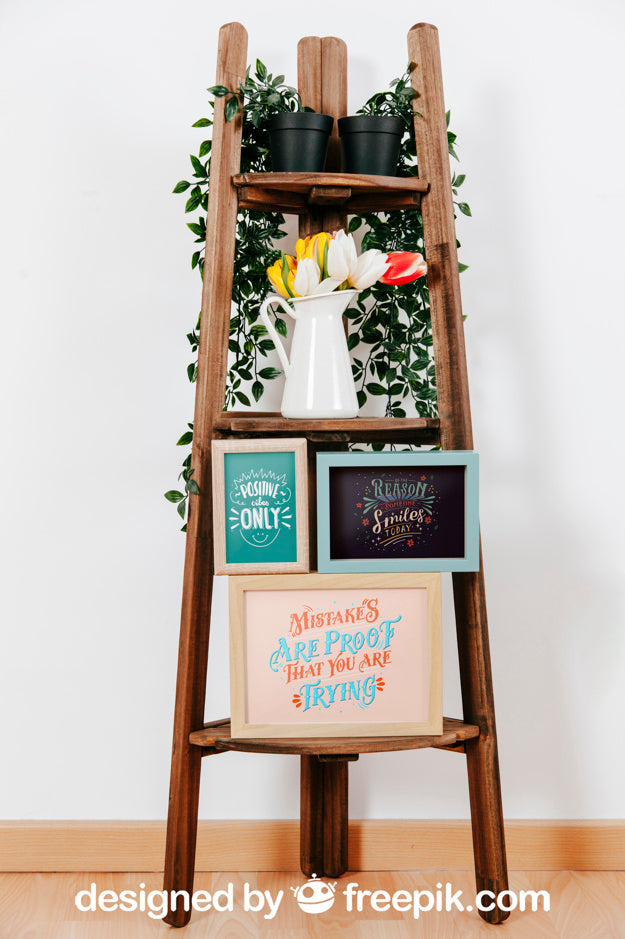 Decorative Mockup Of Frames In Furniture Psd