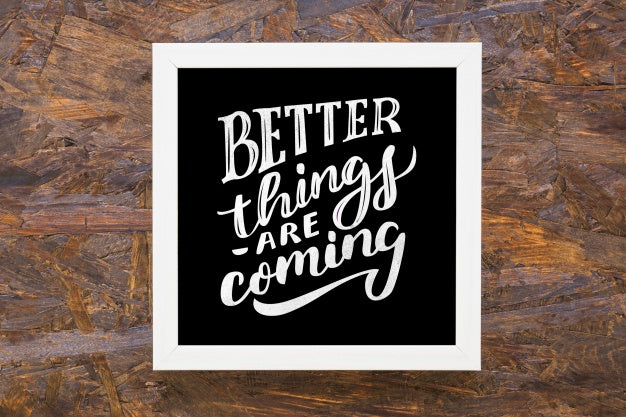 Decorative Quote And Frame Mockup Concept Psd