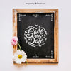 Decorative Slate Mockup Psd