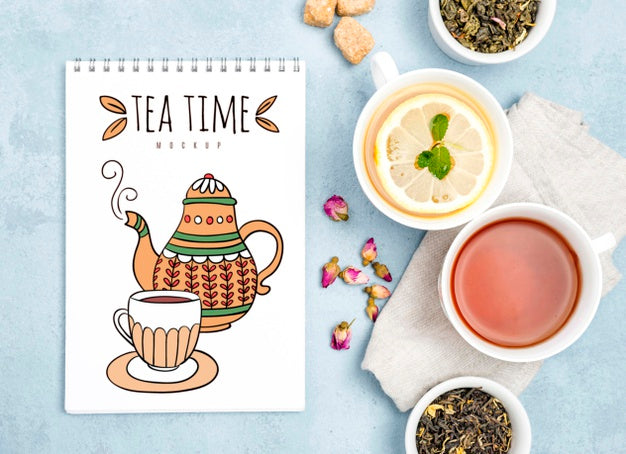 Delicious Aromatic Tea Concept Mock-Up Psd