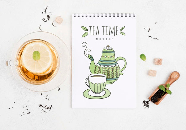 Delicious Aromatic Tea Concept Mock-Up Psd