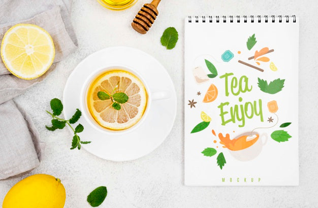 Delicious Aromatic Tea Concept Mock-Up Psd