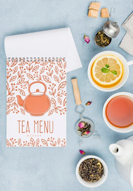 Delicious Aromatic Tea Concept Mock-Up Psd