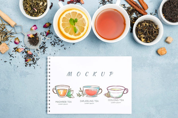 Delicious Aromatic Tea Concept Mock-Up Psd