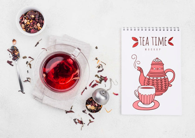 Delicious Aromatic Tea Concept Mock-Up Psd