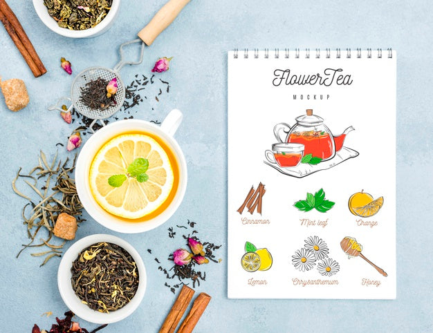 Delicious Aromatic Tea Concept Mock-Up Psd