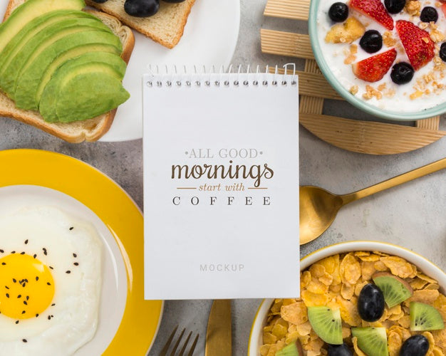 Delicious Breakfast Concept Mock-Up Psd