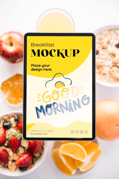 Delicious Breakfast Concept Mock-Up Psd