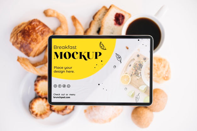 Delicious Breakfast Concept Mock-Up Psd