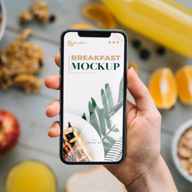 Delicious Breakfast Concept Mock-Up Psd