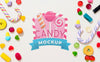 Delicious Candy Concept Mock-Up Psd