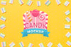 Delicious Candy Concept Mock-Up Psd