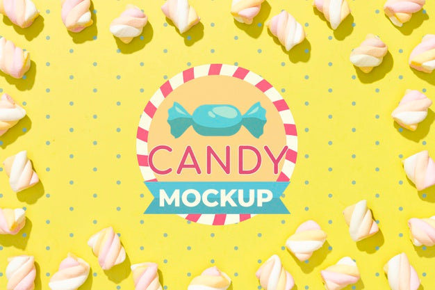 Delicious Candy Concept Mock-Up Psd