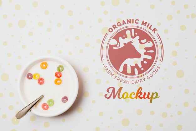 Delicious Cereal Concept Mock-Up Psd