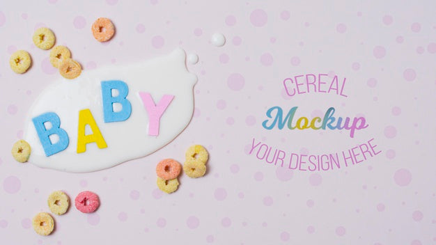 Delicious Cereal Concept Mock-Up Psd