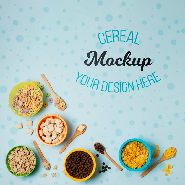 Delicious Cereal Concept Mock-Up Psd
