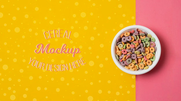 Delicious Cereal Concept Mock-Up Psd