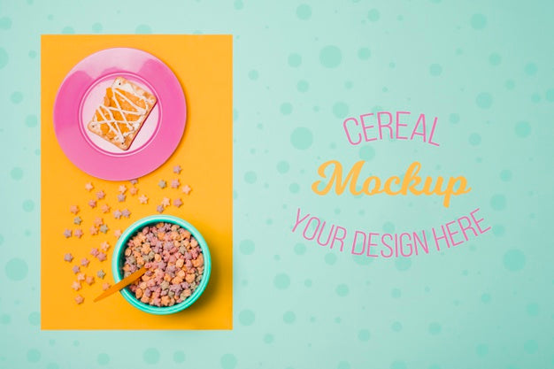 Delicious Cereal Concept Mock-Up Psd