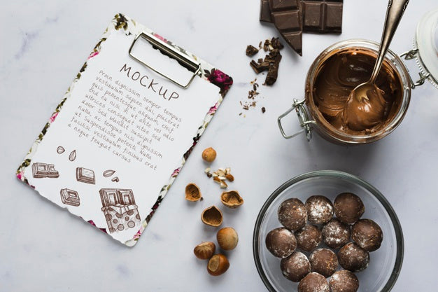 Delicious Chocolate Concept Mock-Up Psd