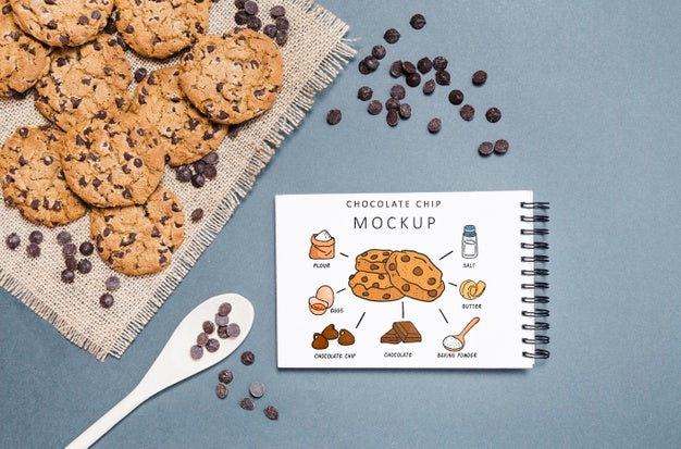 Delicious Chocolate Cookies Mock-Up Psd