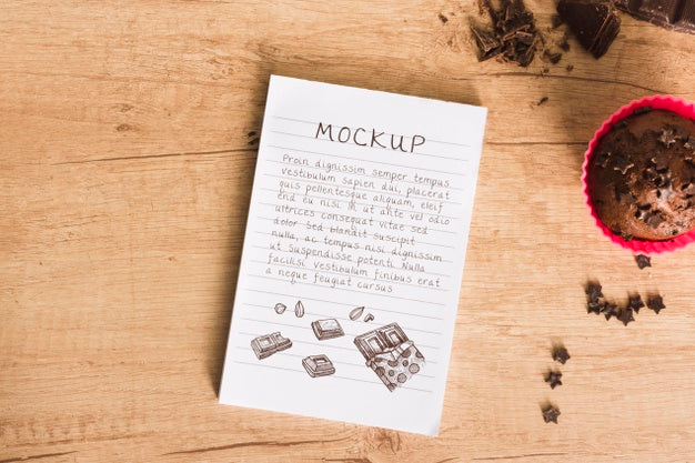 Delicious Chocolate Muffins Mock-Up Psd