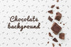 Delicious Chocolate Pieces On White Background Mock-Up Psd