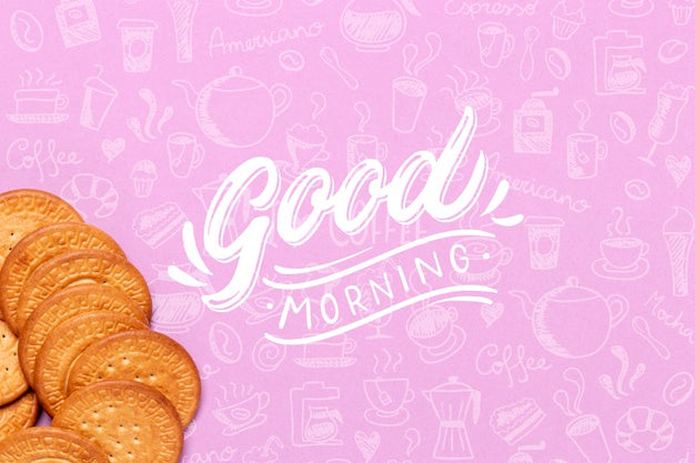 Delicious Crackers For Breakfast On Table Psd