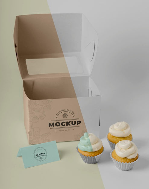 Delicious Cupcake Mockup Psd