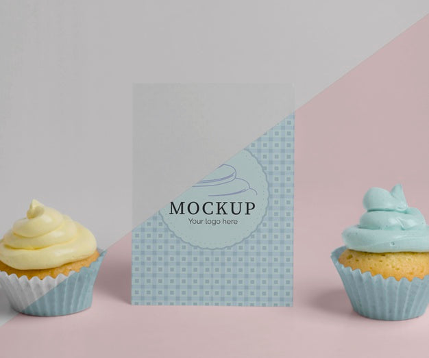 Delicious Cupcake Mockup Psd