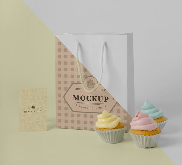 Delicious Cupcake Mockup Psd