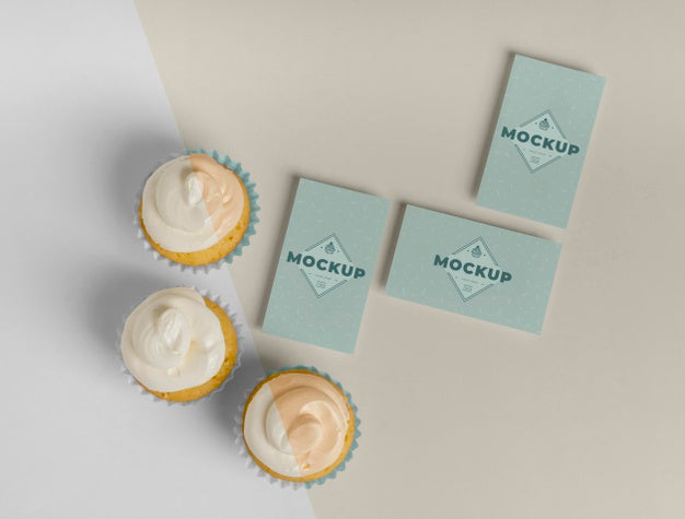 Delicious Cupcake Mockup Psd