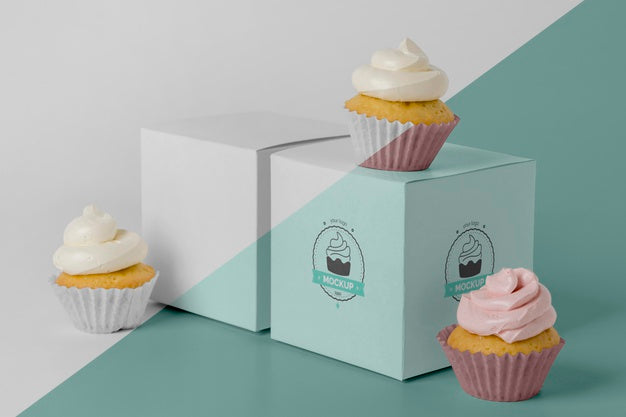 Delicious Cupcake Mockup Psd